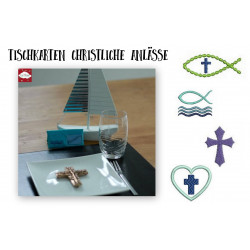 Stickdatei ITH - Tischkarten Konfirmation Kommunion Taufe